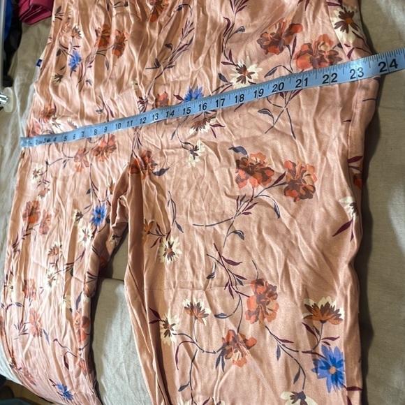 Boho Feminine Floral Pants Business Joggers Jessica Simpson Cadie Pink LG Comfy - Picture 10 of 11